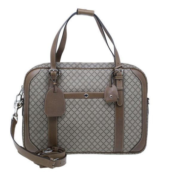 NWT GUCCI DIAMANTE COATED CANVAS BRIEFCASE - Picture 1 of 12